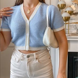 Short Sleeve Cardigan Top
